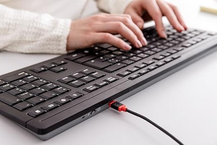 Produktbild CHERRY Stream Desktop Recharge Tastatur RF Wireless AZERTY Belgisch (BE, Kabelgebunden, Kabellos)