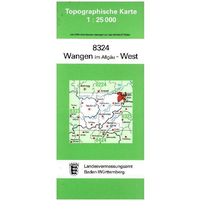 Topographische Karten BW.8324 Wangen-W., Landkarte