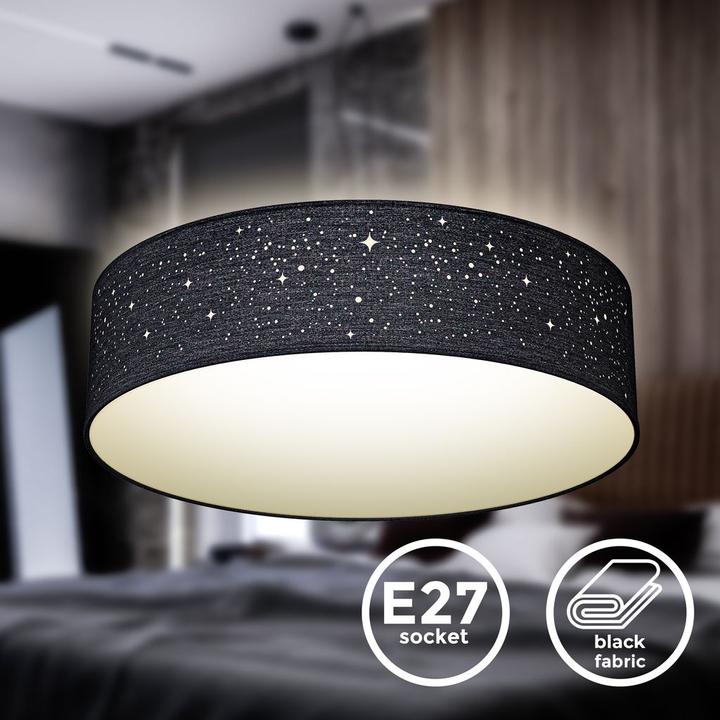 Produktbild B.K.Licht Deckenleuchte, schwarz, 2xE27 max. 40W exkl. (E27)