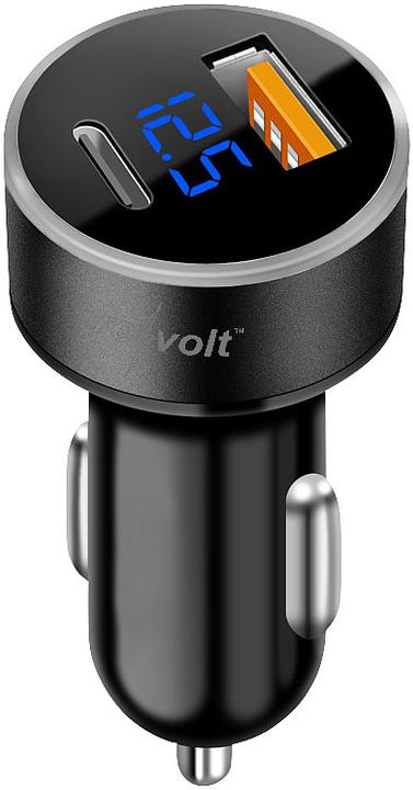 Actual product image Revolt Car USB charger, LED voltage indicator