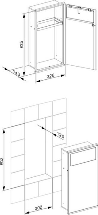 Image du produit Keuco Module lavabo 1 PLAN INTEGRAL Collecteur de déchets vc/we re