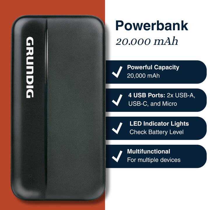 Image du produit Grundig Banque d'alimentation 20000mAh (20000 mAh)