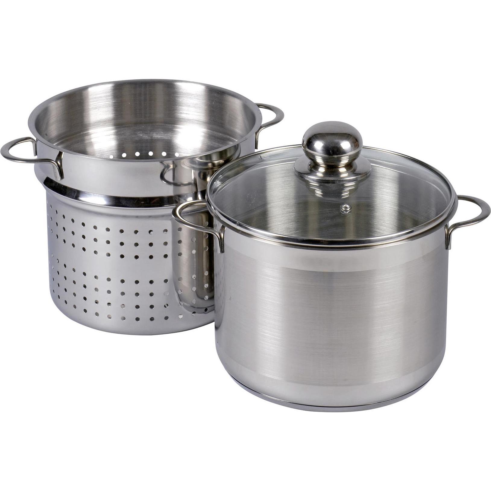 Krüger Spaghettitopf, Pfanne + Kochtopf, Silber
