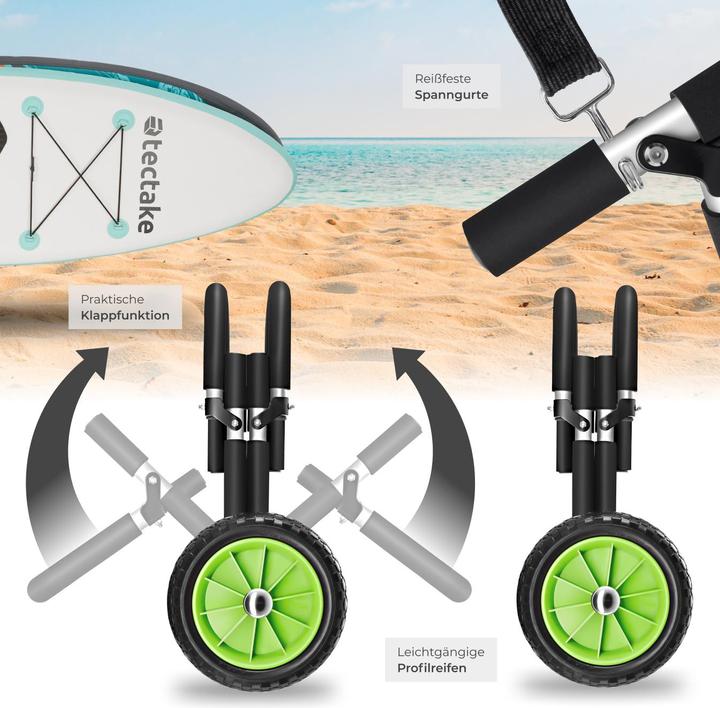 Produktbild tectake Surfboard Transportwagen WaveWheel