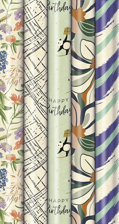 Zoewie Rouleaux de papier cadeau 'Awaking Nature (Papier cadeau, 1 x)