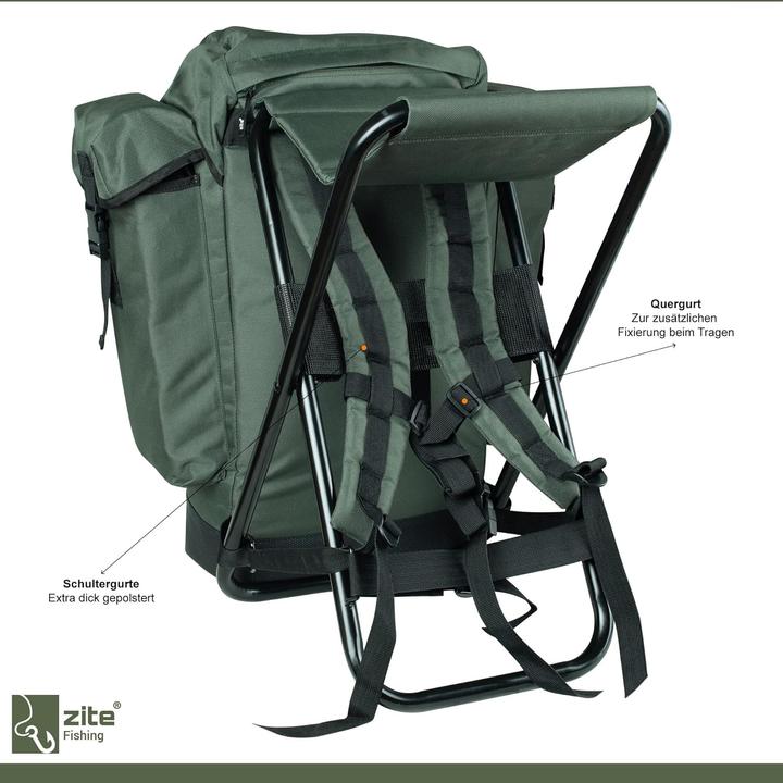 Image du produit Zite Sac à dos de pêche avec chaise
