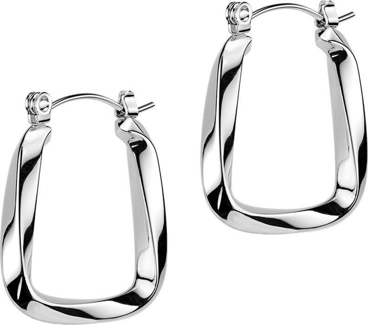 Immagine prodotto Star Piercing Ohrring silber quadratisch verdreht (Acciaio chirurgico 316L)