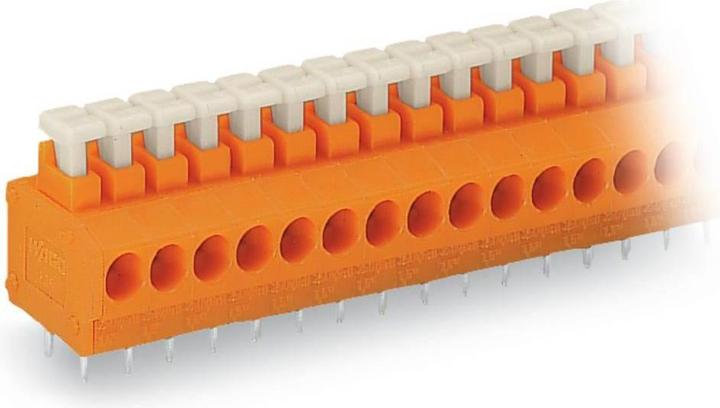 Actual product image Wago 235-116 1-wire terminal strip for printed circuit boards 0.5-1.5 qmm orange