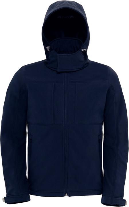 Actual product image B&C softshell jacket with hood fleece lining breathable water-repellent windproof (3XL)