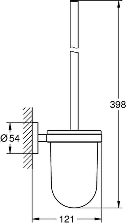 Produktbild Grohe Start QuickFix Toilettenbürstengarnitur, klebbar, supersteel