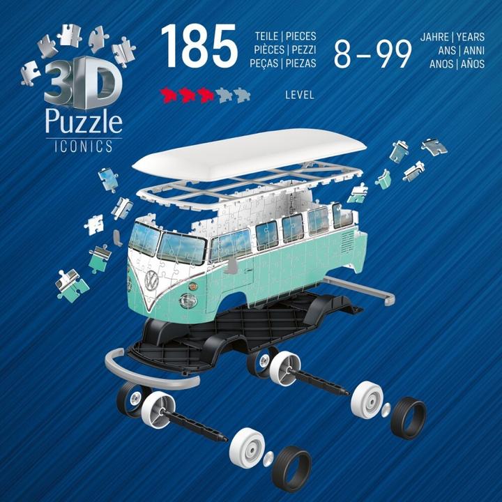 Actual product image Ravensburger 3D Puzzle 162 Teile - Iconics: Volkswagen T1 (162 pieces)
