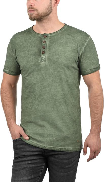 Immagine prodotto Solid Tihn T-Shirt A Maniche Corte Maglietta Da Uomo Con Collo Grandad In Cotone 100% (S)
