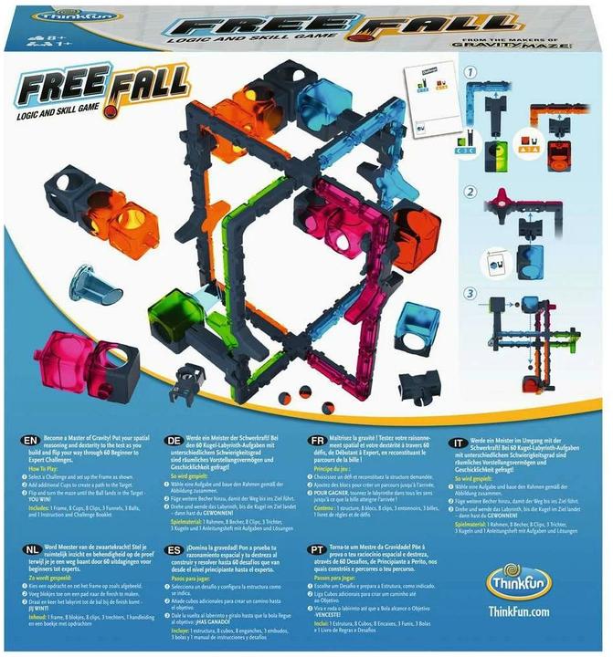 Produktbild Thinkfun Free Fall (Deutsch, Englisch, Französisch, Italienisch, Niederländisch, Portugiesisch, Spanisch, 1 Spieler)