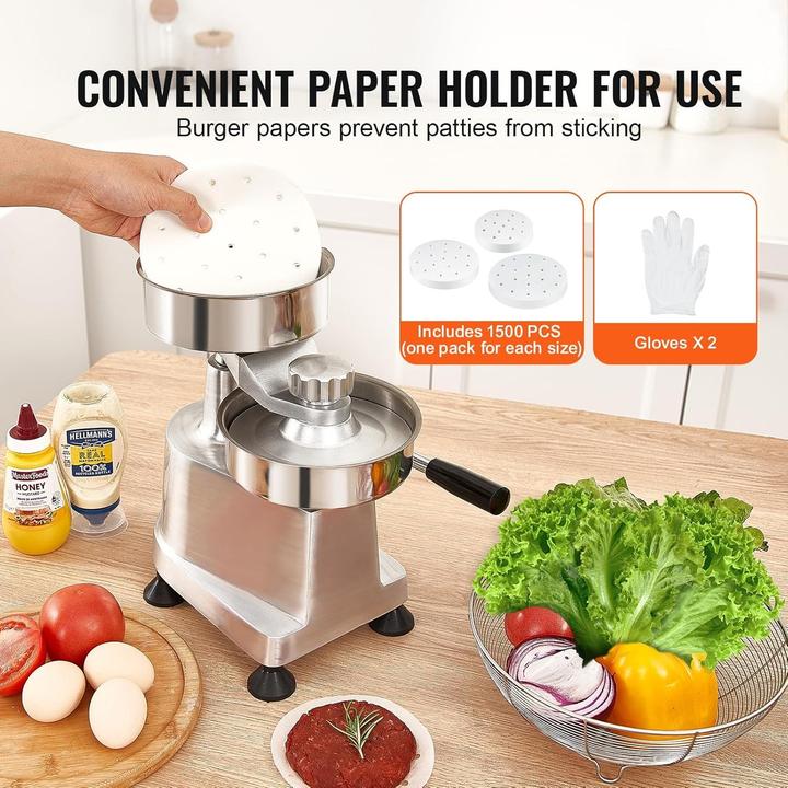 Actual product image Vevor Fabbricatore di Polpette di Hamburger