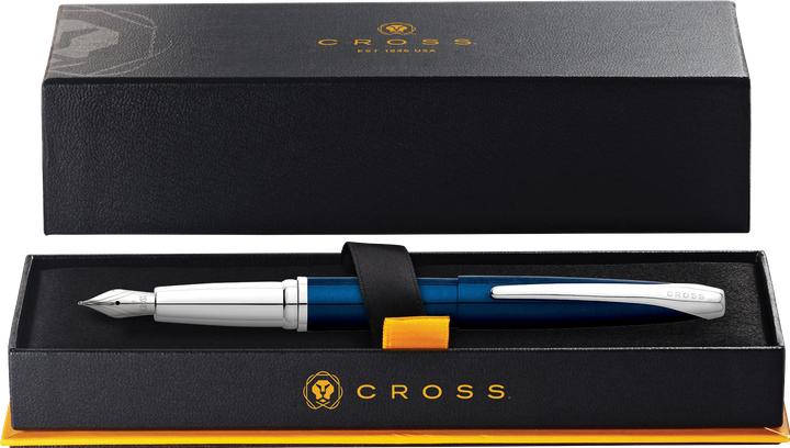 Image du produit Cross ATX Plume Laque Bleu bec F acier (Bleu, 1 x)