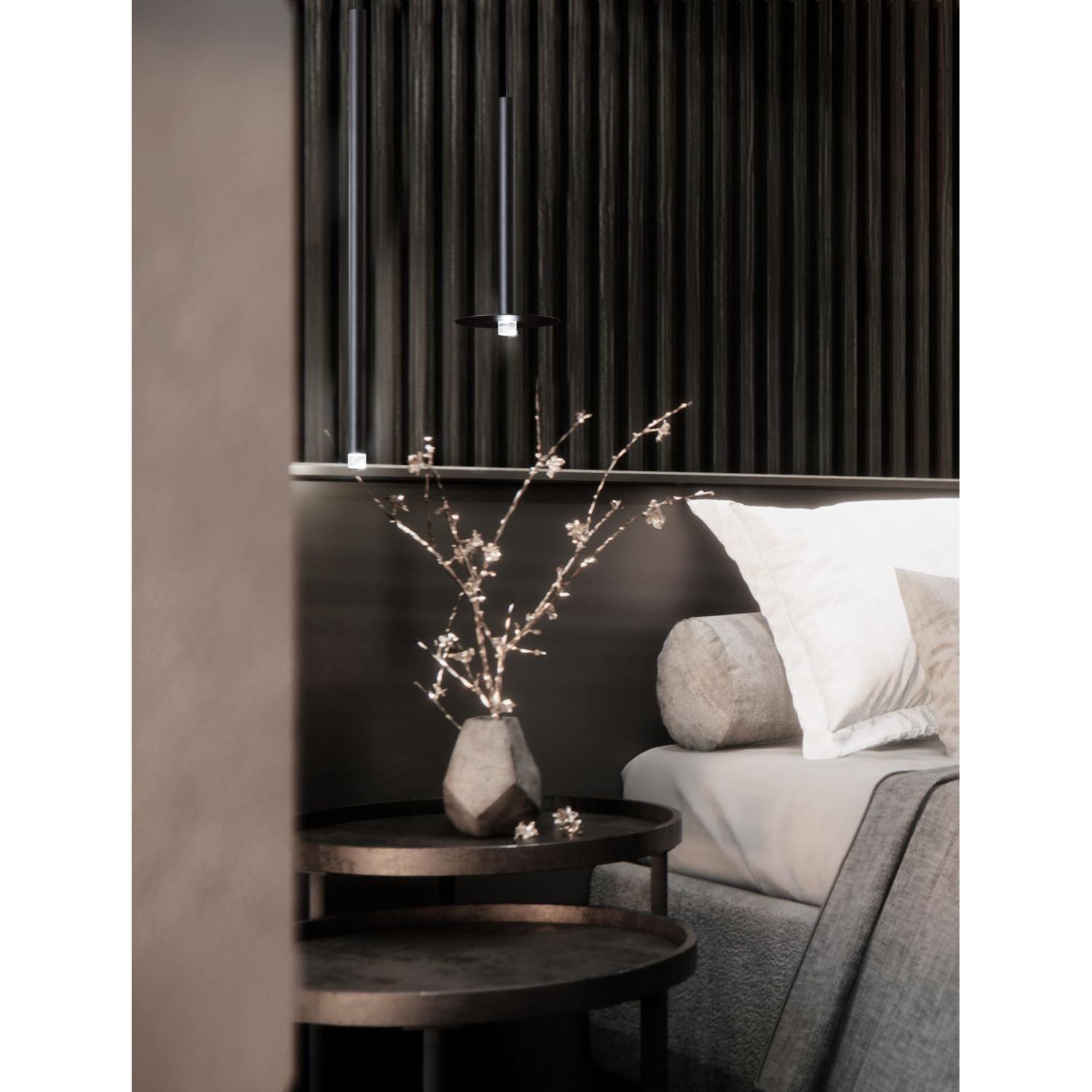Thumbnail - Nova Luce, Pendelleuchte, DANDIA LED Pendelleuchte Schwarz 6W Warmweiss 180x16,5cm 9540201