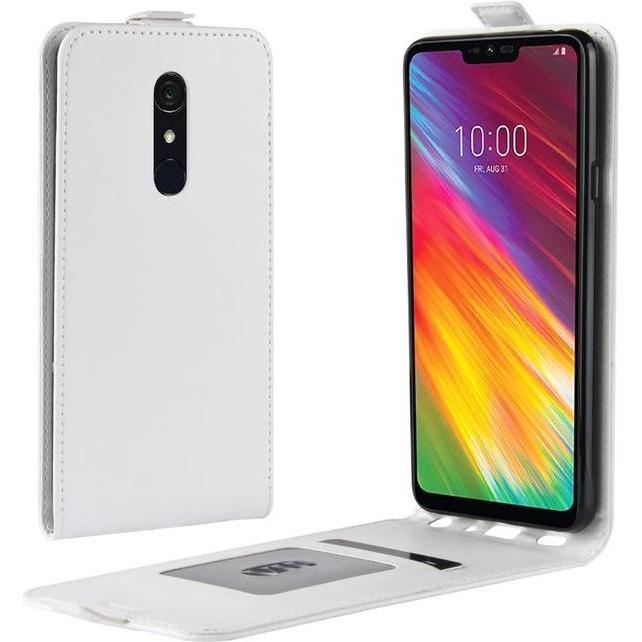 Thumbnail - MU Classic Leder Flipcase Hülle (LG G7 Fit), Smartphone Hülle, Weiss