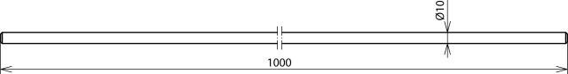 Produktbild Dehn Fangstange D 10mm L 1000mm NIRO 101009 (Sonstige)