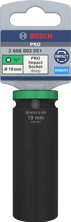 Immagine prodotto Bosch Professional Zubehör PRO Presa a urto, 1/2", 19 mm, profonda (19 mm)