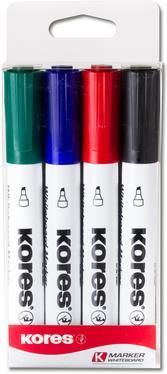 Productafbeelding Kores Whiteboard marker, wigvormige punt (4x)
