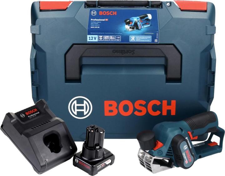 Actual product image Bosch Professional GHO 12V-20 Cordless Planer + 1x Battery GBA 12 V 6.0 Ah + 1x Quick Charger GAL 12