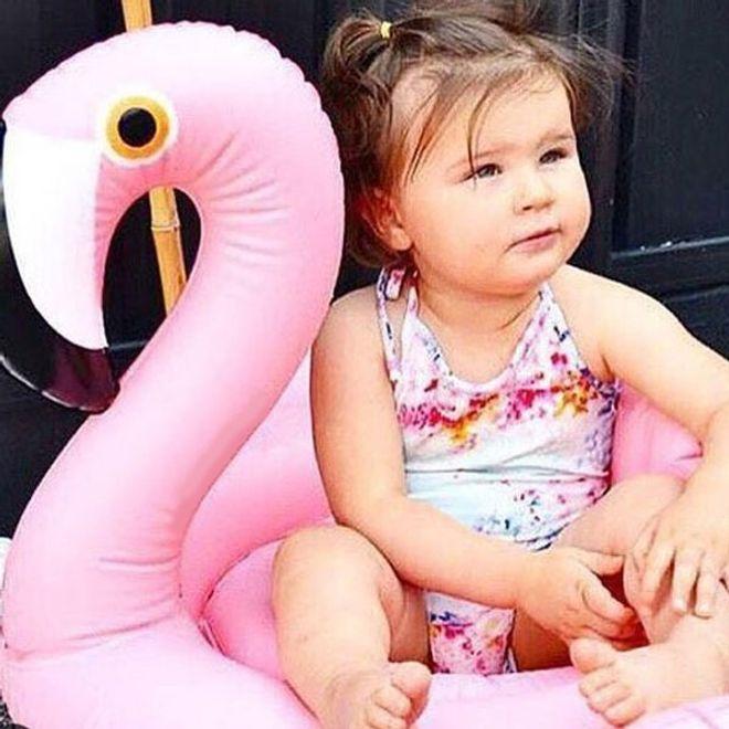Actual product image Flamingo swim ring for babies