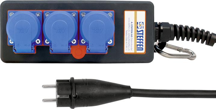 Immagine prodotto Steffen Ciabatta di alimentazione IP54 PROFESSIONAL 3xSchuko 3m (3x, CEE 7/3)