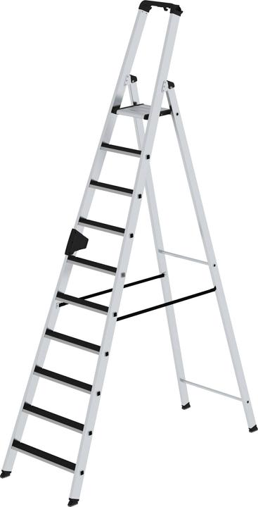 Produktbild Munk Stufen-Stehleiter einseitig begehbar mit clip-step 10 Stufen (Stehleiter, 435 cm)