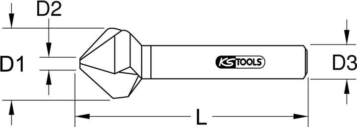 Actual product image KS Tools HSS taper and deburring countersink (8.3 millimetres)