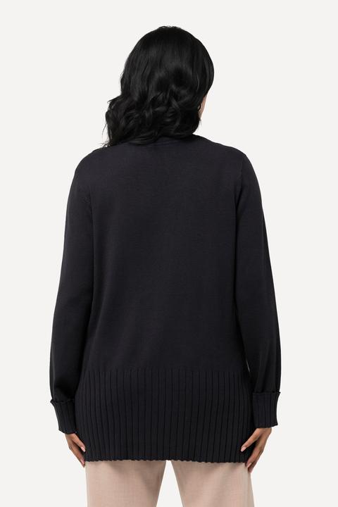 Produktbild Ulla Popken Pullover, gerippter Stehkragen, Langarm (46, 48)