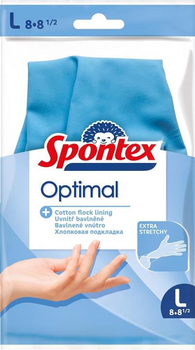 Produktbild Spontex Latex Gloves Optimal L (2 Stk.)