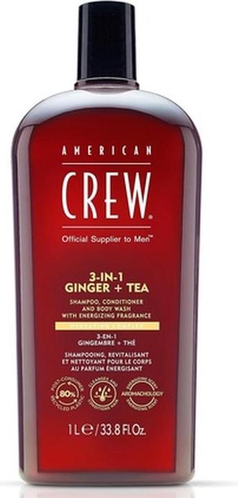 Actual product image American Crew 3-in-1 Ginger & Tea Shampoo, Conditioner & Body Wash (1000 ml, Liquid shampoo)