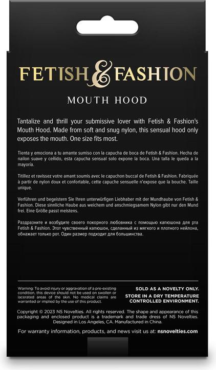 Produktbild NS Novelties Fetish and Fashion Mouth Hood White