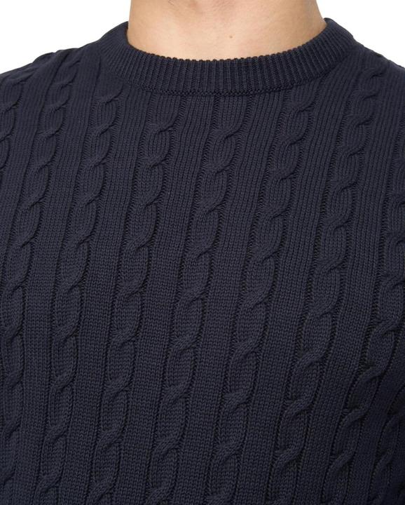 Actual product image Crosshatch Mens Kabstars Cable Knit Pullover (L)