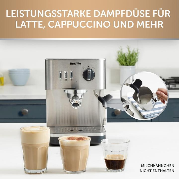 Actual product image Breville Automatic espresso machine with steam nozzle for cappuccino and latte