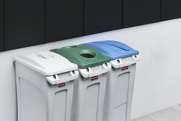 Actual product image Rubbermaid Recyclables sorting station, set of 3 SLIM JIM® (180 l)