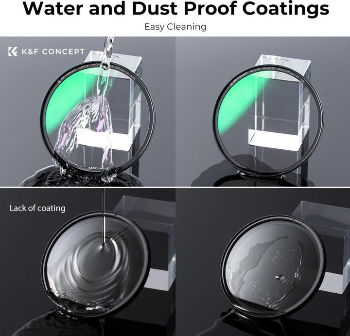 Image du produit K&F Concept Concept Magnetic 1/4 Black Mist Filter Nano X - 82mm (82 mm, Filtre Black Mist, 82 mm)