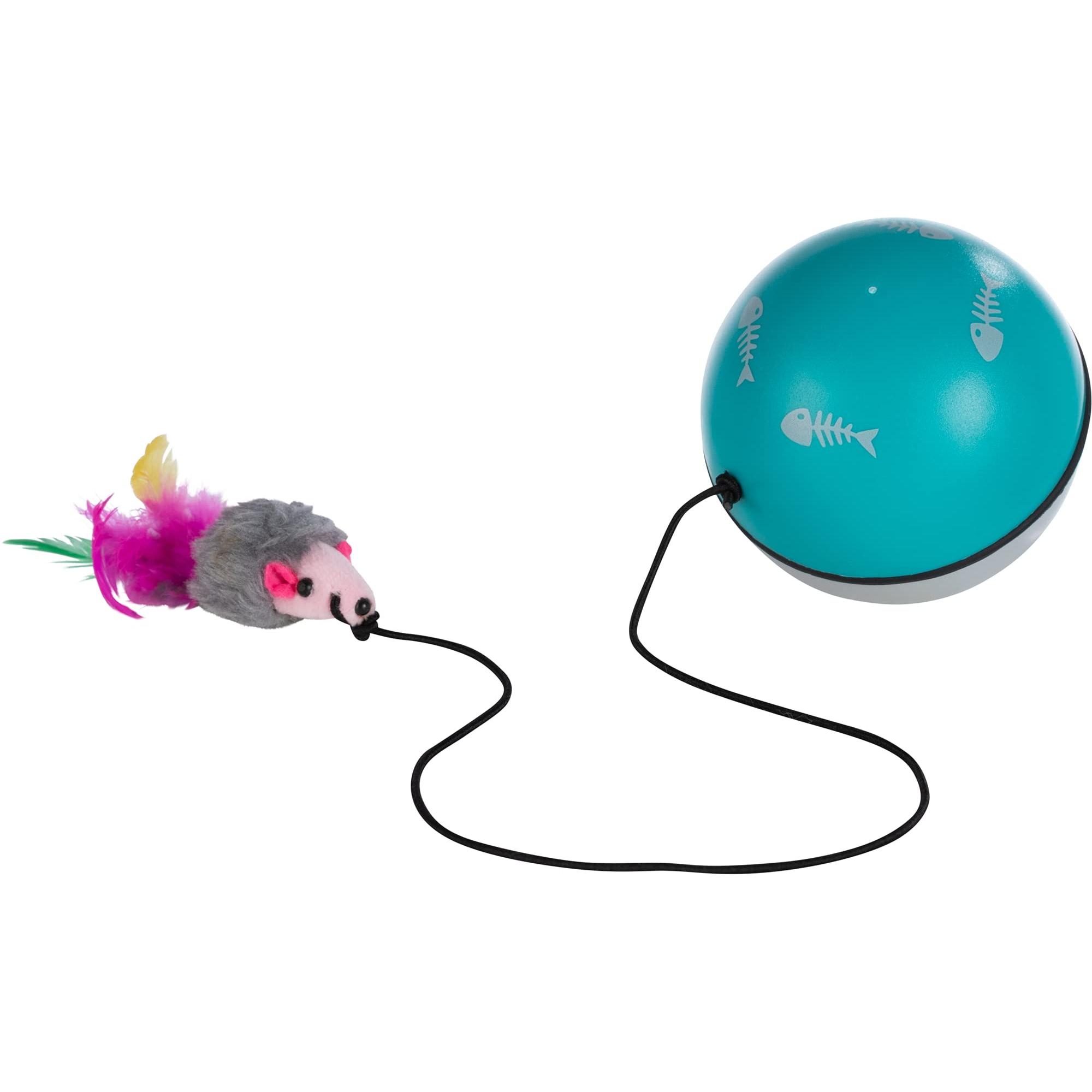 Trixie Turbinio Ball mit Motor und Maus (Beschäftigungsspielzeug), Katzenspielzeug