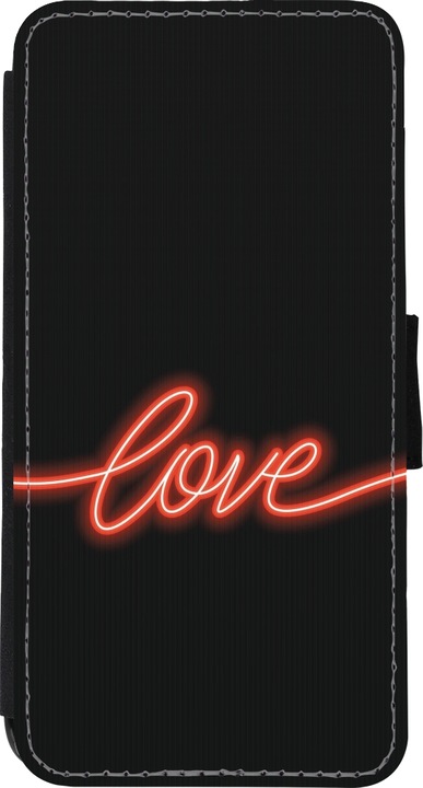 Actual product image PhoneLook Coque Wallet noir Valentine 2023 neon love (Apple iPhone XR)