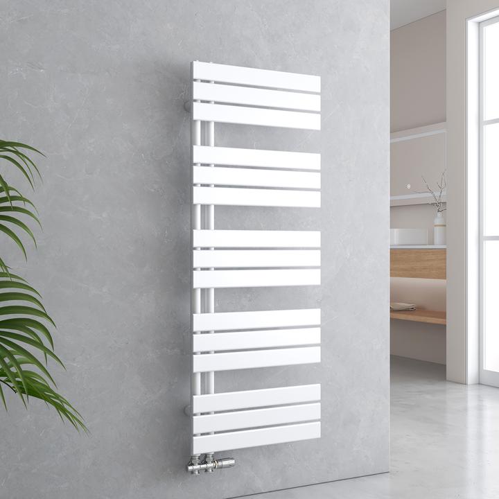 Produktbild Emke Badheizkörper Handtuchhalter Handtuchwärmer 130x50cm Weiss 661w