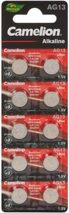Camelion ALKALI-MANGAN LR44 1.5 V - 125 mAh (10 St. / Blisterverpackung) (10 Stk., LR44, 125 mAh)
