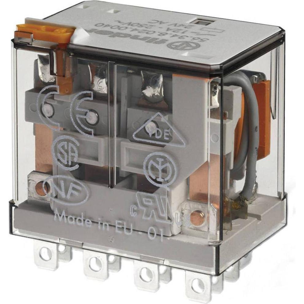 Finder 56.34.8.230.4040 Steckrelais 230 V/AC 12 A 4 Wechsler 1 St., Relais