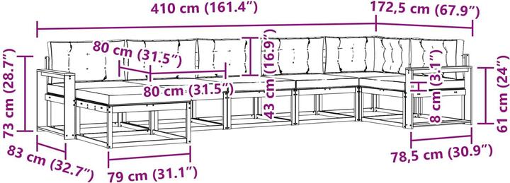 Produktbild vidaXL Outdoor-Sofa