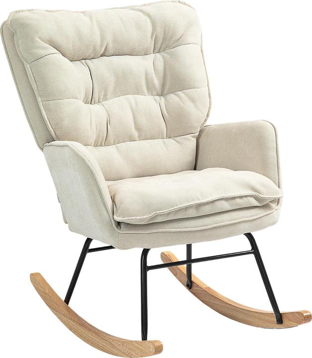 Immagine prodotto Homcom Schaukelstuhl Polyester, Schaumstoff Beige
