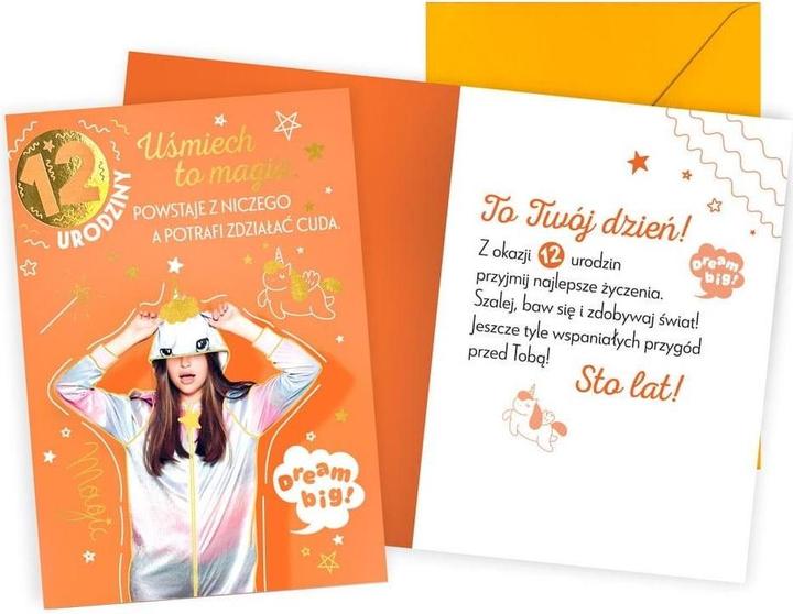 Actual product image Kukartka Geburtstagskarte 12. Mädchen