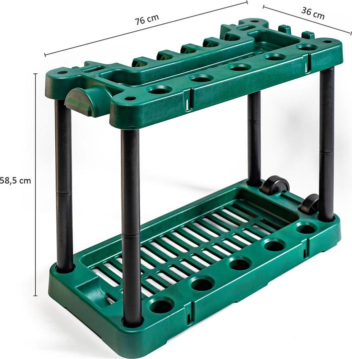 UPP mobiler Gerätehalter Geräte Orga Besen Schaufel Werkzeug Ständer