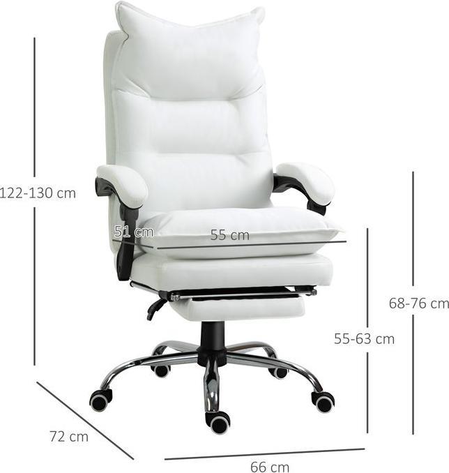 Image du produit Swisshandel24 Chaise de bureau avec repose-pieds (55 - 63 cm)