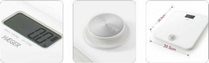 Produktbild Haeger BASCULA U-POWER BS-DIG.011A BLANCO (150 kg)