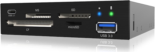 Produktbild Icy Box IcyBox MultiReader 4xCard 2xUSB 3.0 IB-865a (USB)