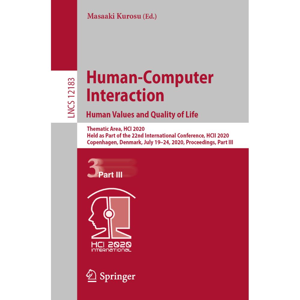 Human-Computer Interaction. Human Values and Quality of Life, Fachbücher von Masaaki Kurosu